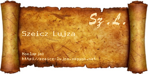 Szeicz Lujza névjegykártya